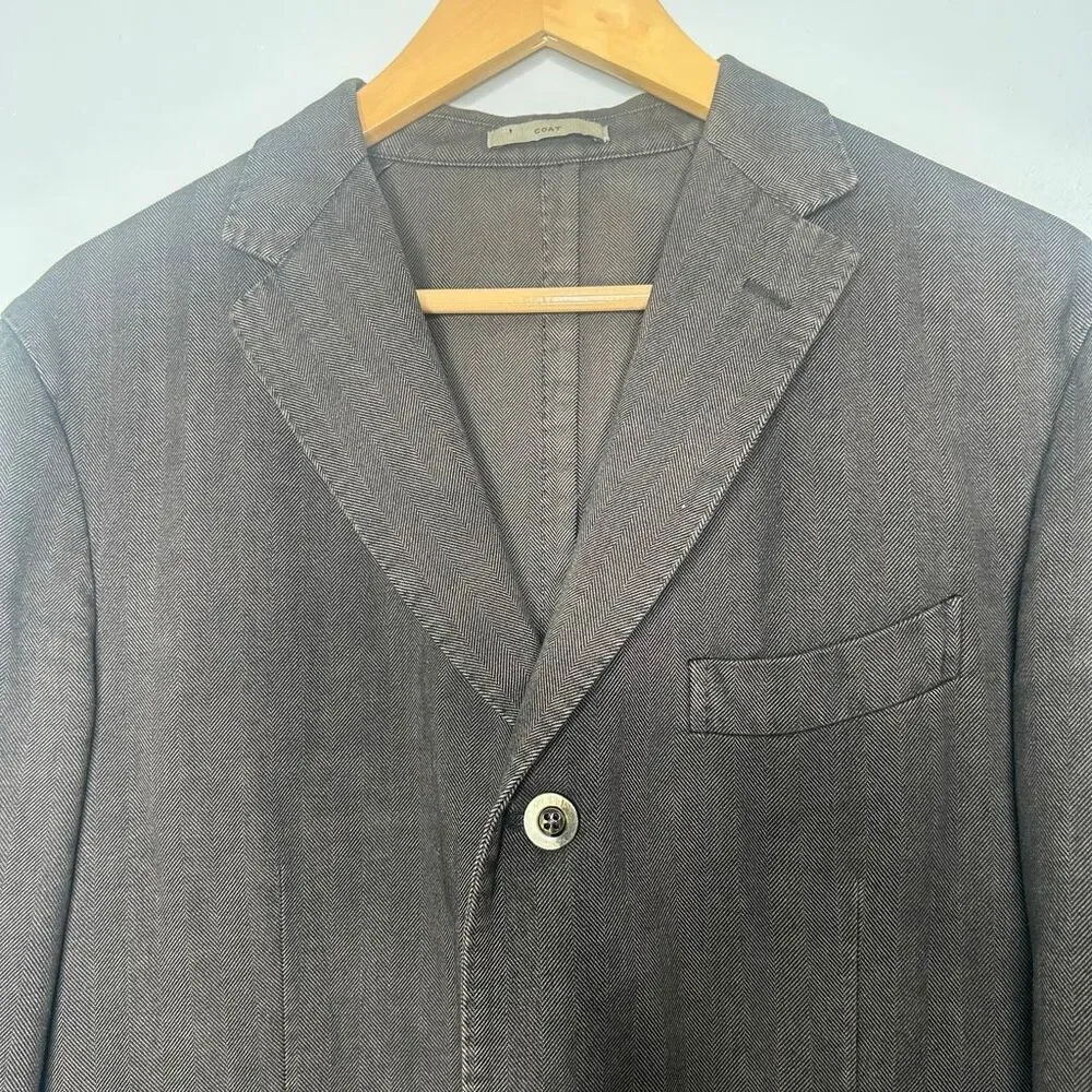 Boglioli Milano COAT Jacket EU52 Herringbone Cotton Blazer